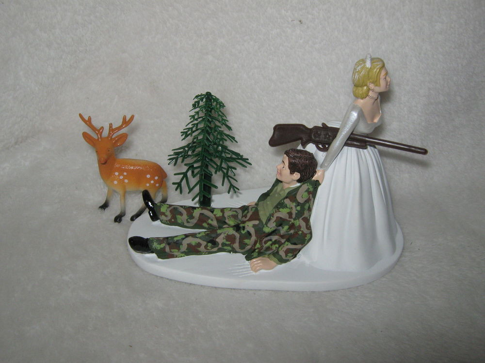 Hunting Wedding Cake Toppers
 Wedding Reception Party Buck Deer Camo Hunter Hunting