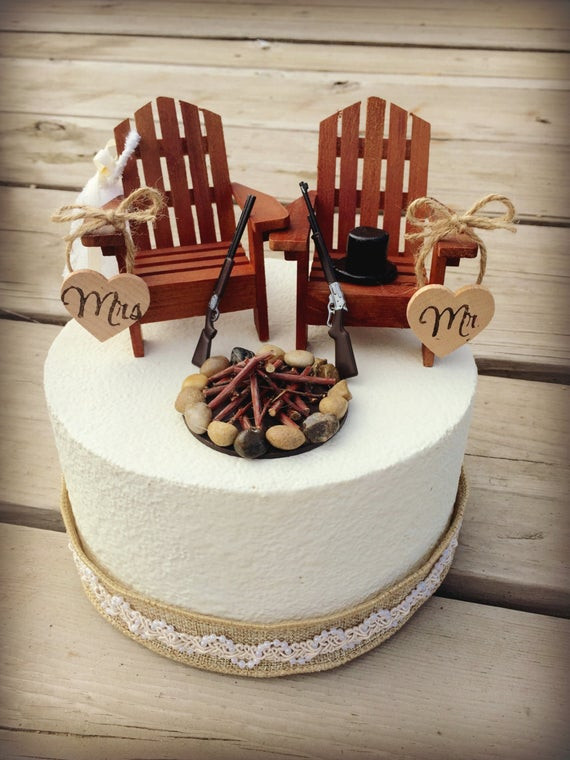 Hunting Wedding Cake Toppers
 Rustic Hunting Wedding Cake Toppers Wedding Cake Topper