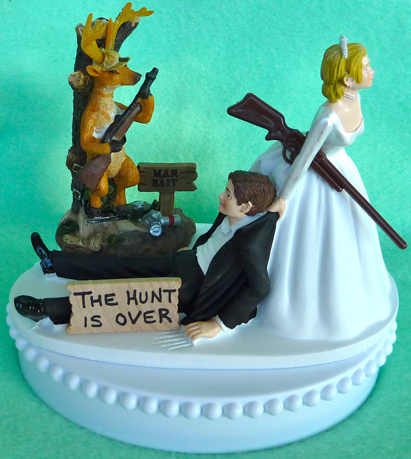 Hunting Wedding Cake Toppers
 Wedding Cake Topper Deer Hunting Man Bait Themed w Bridal