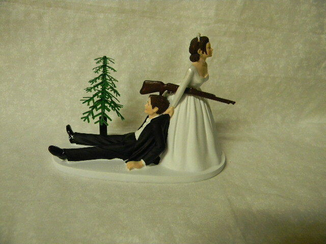 Hunting Wedding Cake Toppers
 Wedding Party Reception Hunting Hunter Cake Topper Both