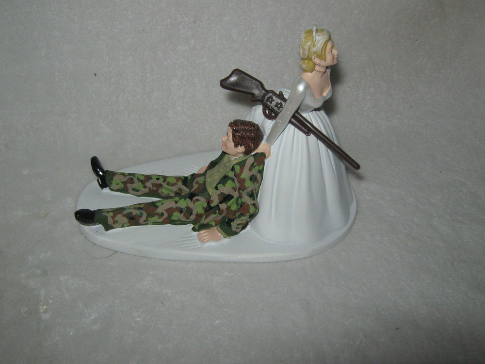 Hunting Wedding Cake Toppers
 Wedding Reception Party Deer Camo Hunter Redneck Hunting