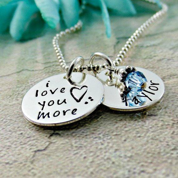 I Love You More Necklace
 I Love You More Necklace Personalized Mommy by