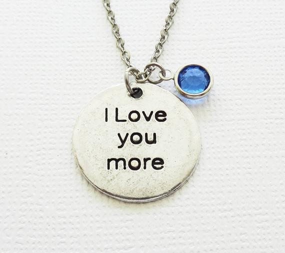 I Love You More Necklace
 I Love You More Necklace Valentines Day Mothers Day Gift