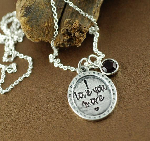 I Love You More Necklace
 Items similar to I Love You More Necklace Hand Stamped