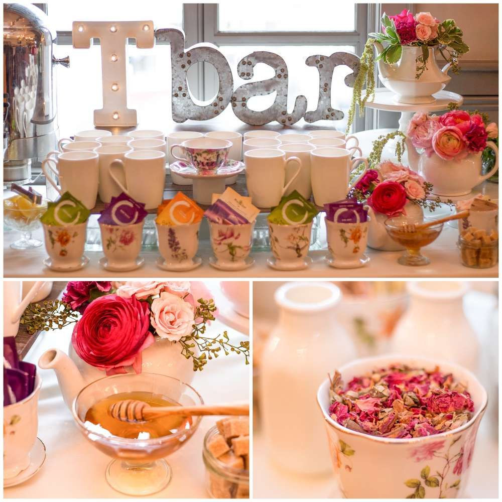 Ideas For A Tea Party Themed Bridal Shower
 Garden tea party bridal shower party See more party