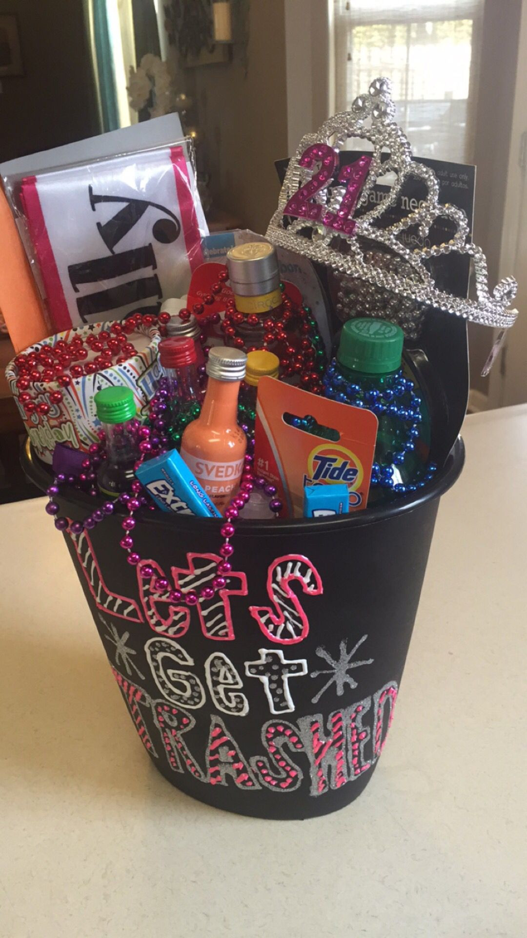 Ideas For Birthday Gifts
 21st birthday t In a trash can saying "let s