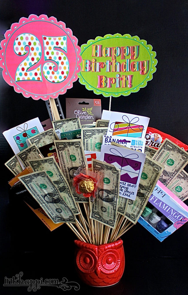 Ideas For Birthday Gifts
 Birthday Gift Basket Idea with Free Printables inkhappi