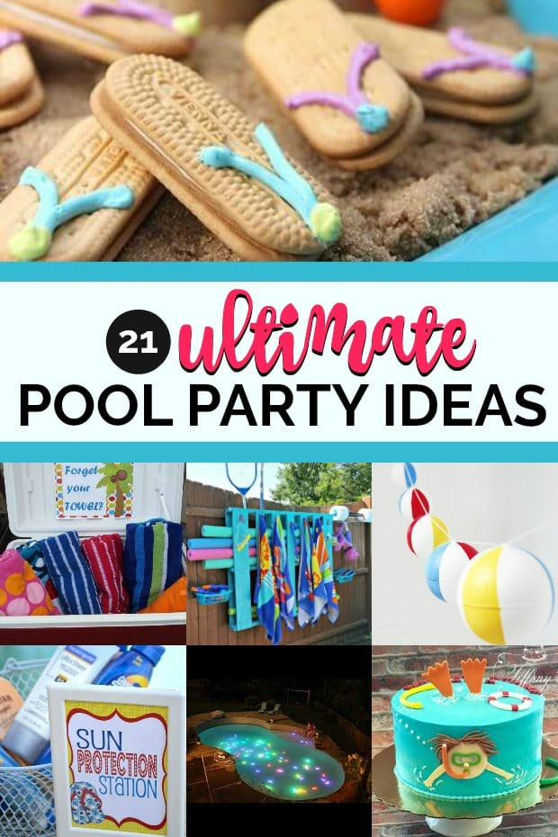 Ideas For Pool Party
 A Boy s Shark Themed Pool Party Spaceships and Laser Beams