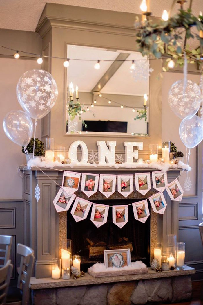 Ideas For1St Birthday Party
 Kara s Party Ideas Winter ONEderland First Birthday Party