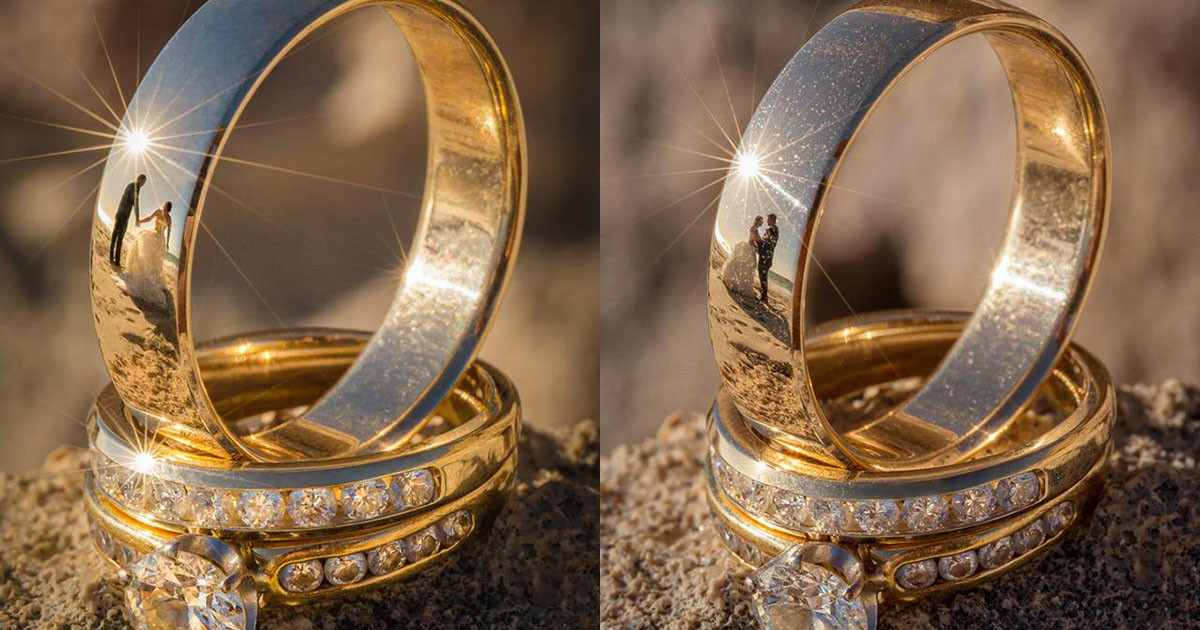 Images Of Wedding Rings
 These Wedding Ring s Have Reflections of the Newlyweds