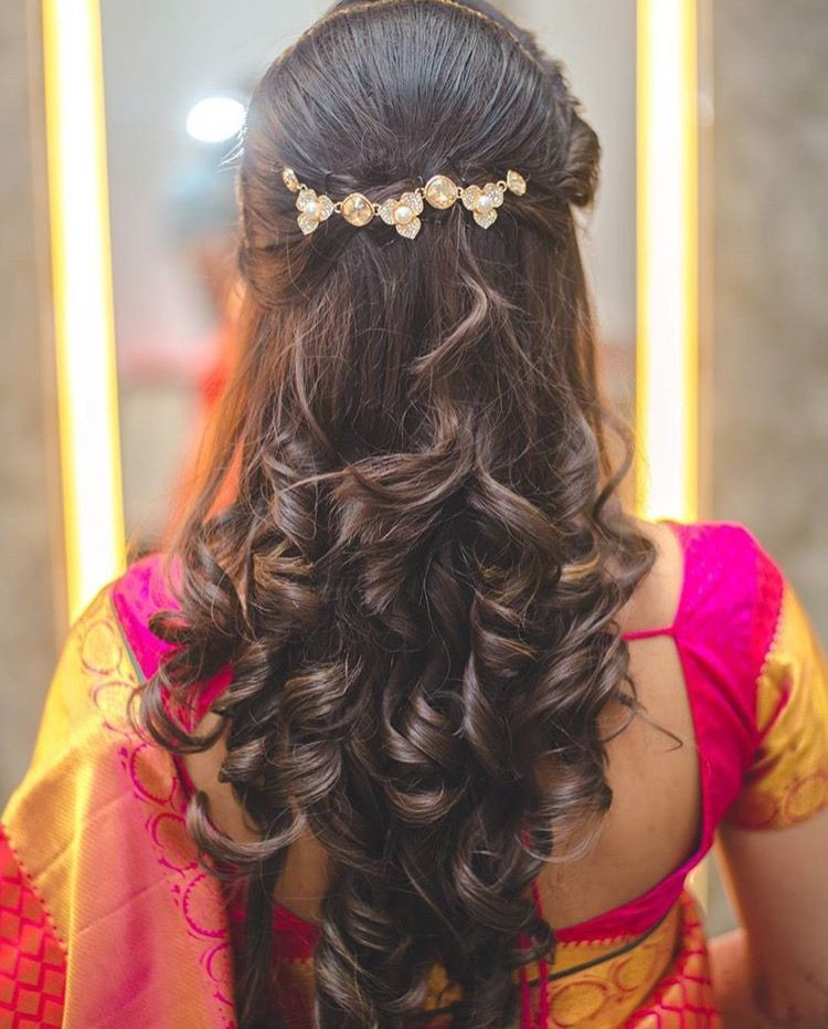 Indian Wedding Hairstyle For Long Hair
 Hair do for Indian Dressing style