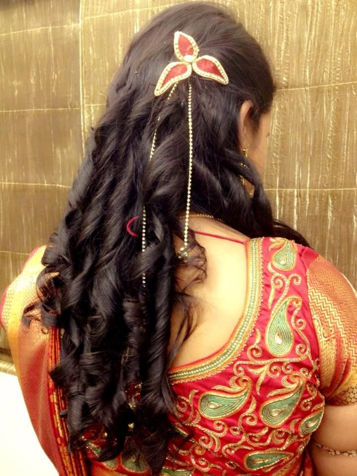 Indian Wedding Hairstyle For Long Hair
 South Indian bride bridal hairstyle