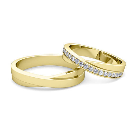 Infinity Wedding Band Sets
 Matching Wedding Band Infinity Diamond Wedding Ring Set