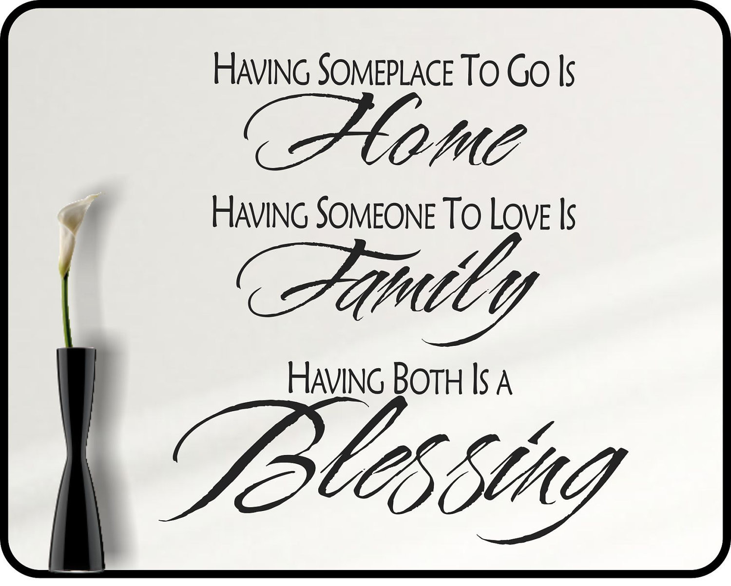 Inspirational Family Quotes
 Inspirational Family Wall decal quote family blessing home
