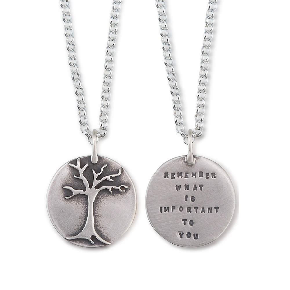 Inspirational Quote Jewellery
 Remember What is Important To You Necklace