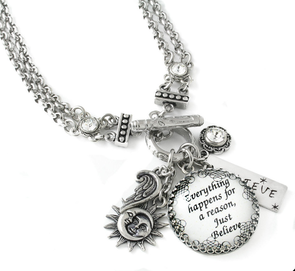 Inspirational Quote Jewellery
 Inspirational Quote Necklace Motivational Quote Pendant