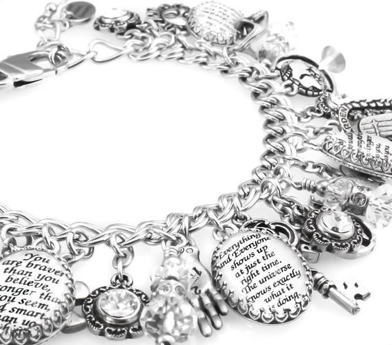 Inspirational Quote Jewellery
 Charm Bracelet Inspirational Quotes Charm Bracelet
