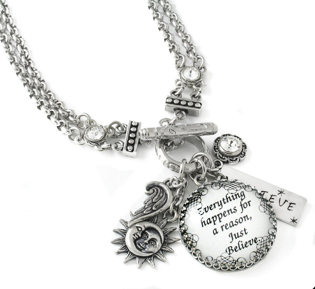 Inspirational Quotes Jewellery
 Inspirational Quote Necklace Motivational Quote Pendant