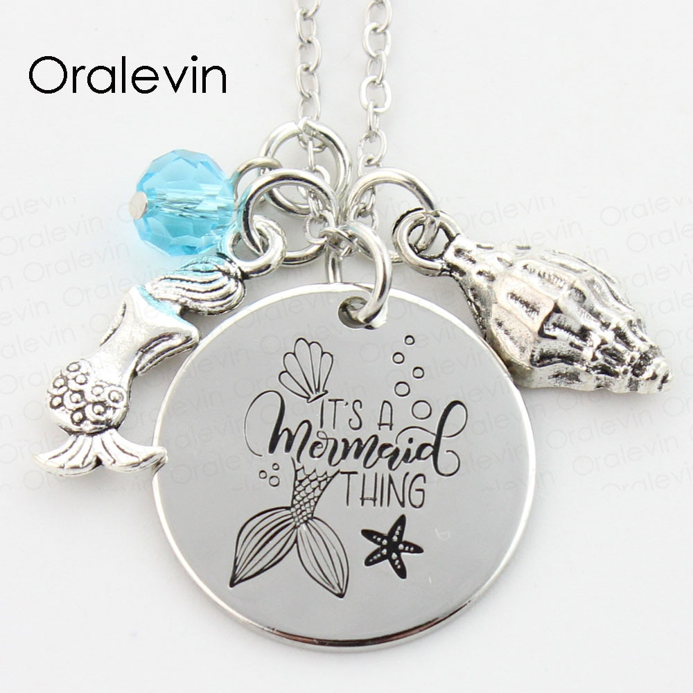Inspirational Quotes Jewellery
 Little Mermaid Engraved Inspired Inspirational Quotes