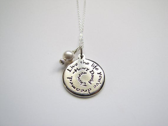 Inspirational Quotes Jewellery
 Necklace Inspirational Quotes Jewelry Henry David Thoreau