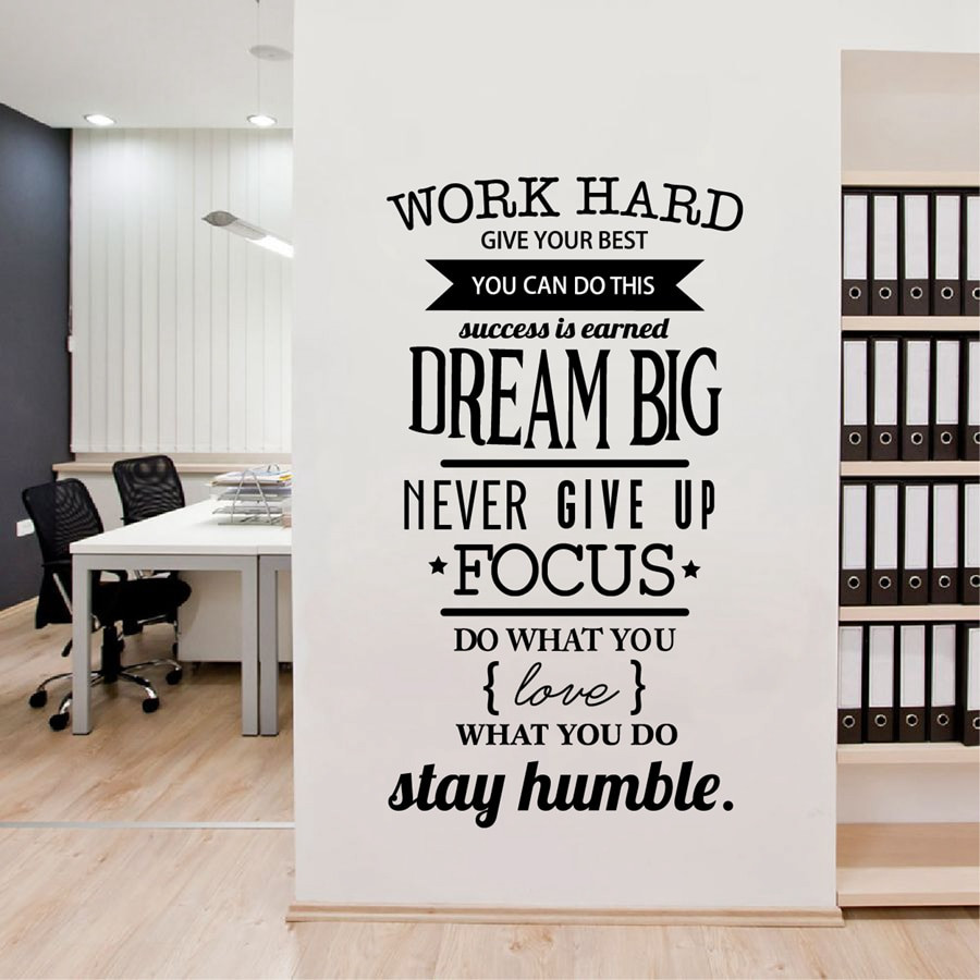 Inspirational Quotes Wall Art
 fice Motivational Quotes Wall Sticker Never Give Up Work