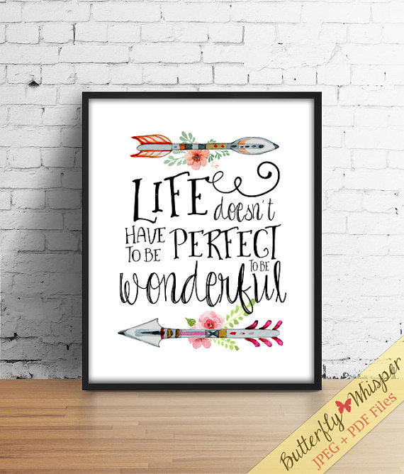 Inspirational Quotes Wall Art
 Inspirational quote wall art print from ButterflyWhisper