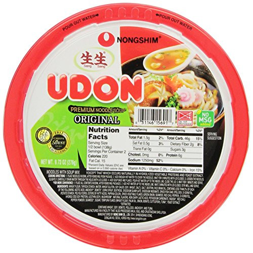 Instant Udon Noodles
 NongShim Tempura Udon Noodle Bowl 9 73 Ounce Bowls Pack of