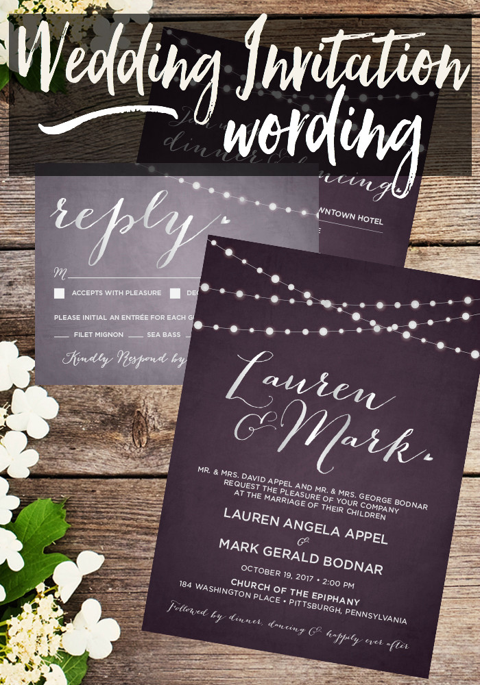 Invitation Wording Wedding
 Wedding Invitation Wording • Taylor Bradford