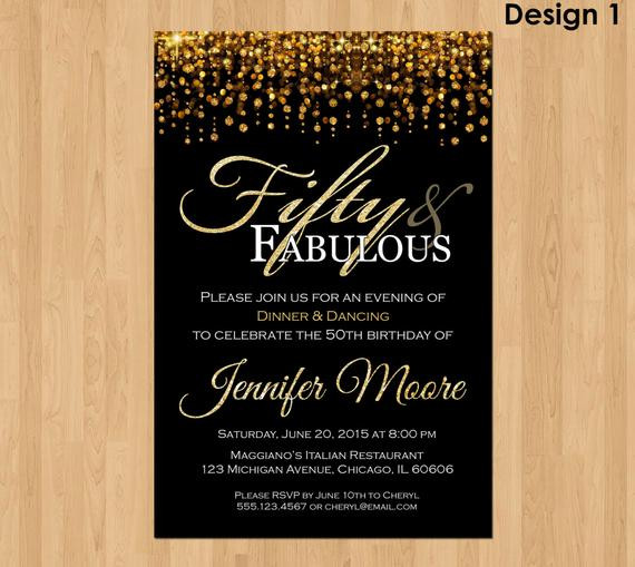 Invitations For 50th Birthday
 50th Birthday Invitation for Women 50 and Fabulous