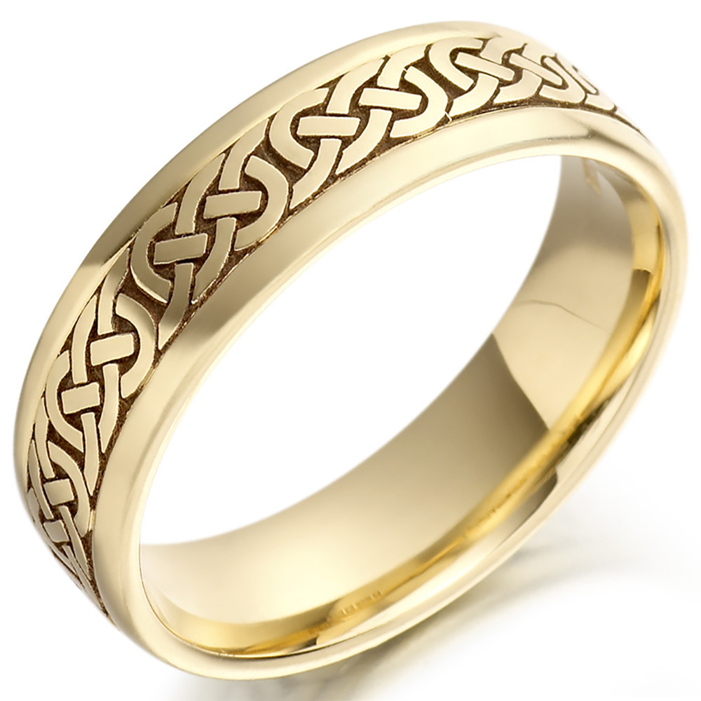 Irish Mens Wedding Bands
 Irish Wedding Ring Mens Gold Celtic Knots Wedding Band