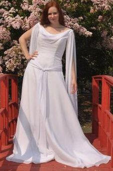 Irish Wedding Gowns
 Celtic Wedding Dress with Chiffon Long Sleeves Bridal Gown
