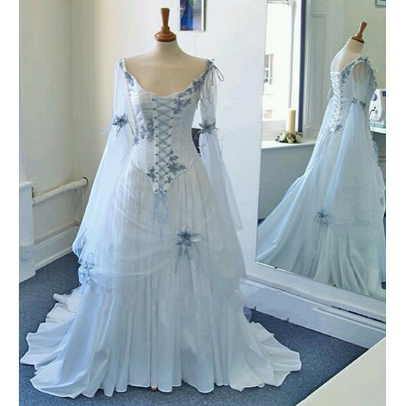 Irish Wedding Gowns
 Aliexpress Buy Vintage Celtic Wedding Dress White