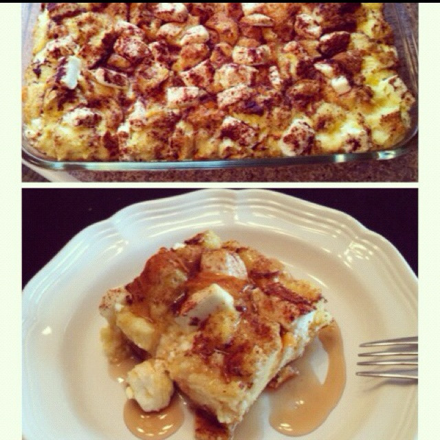 Italian Bread French Toast
 My French Toast Casserole 1 loaf of unsliced French bread