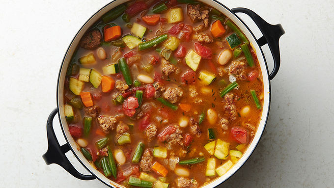 Italian Vegetable Soup Recipes
 Spicy Italian Sausage and Ve able Soup recipe from