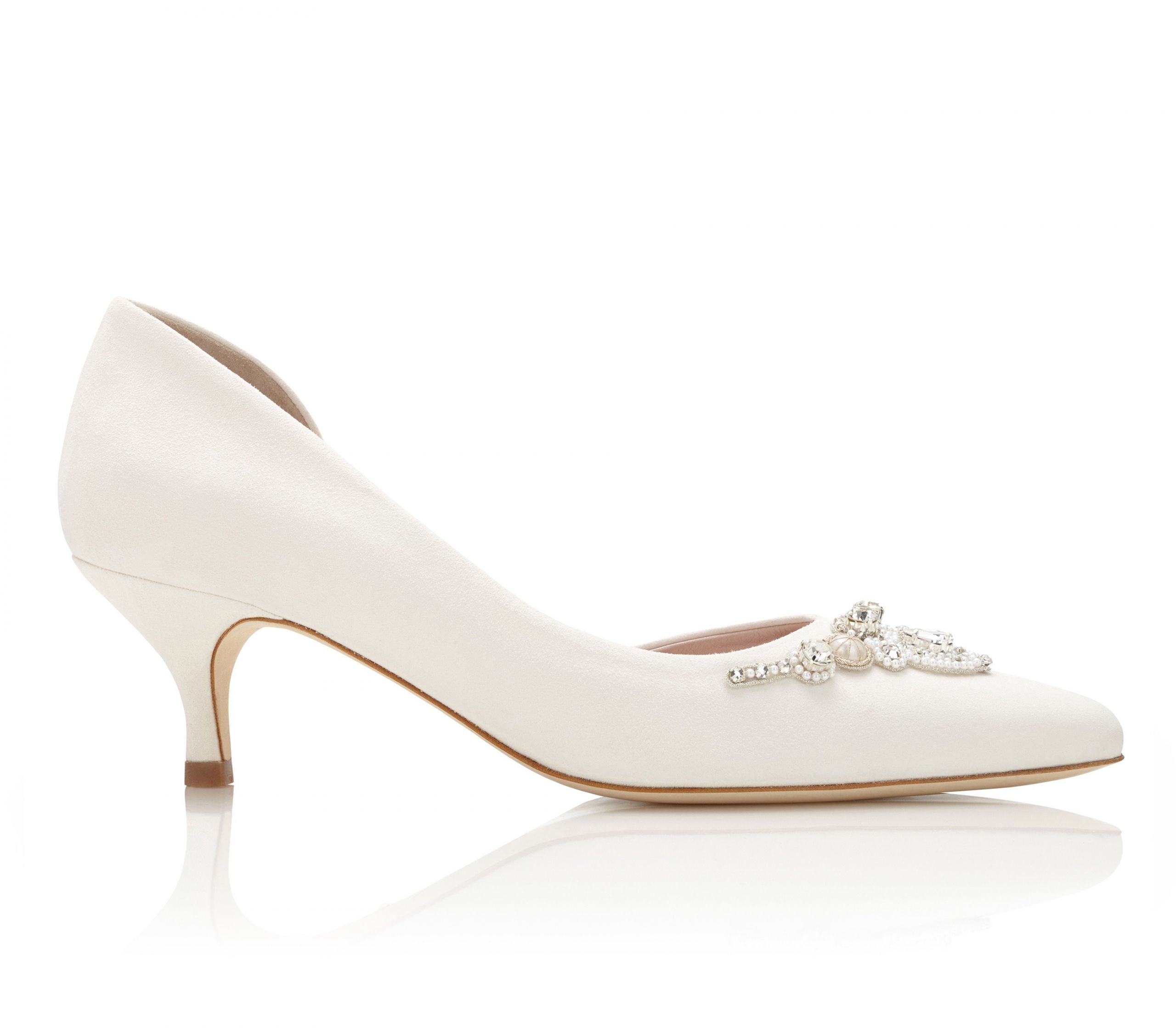 Ivory Kitten Heel Wedding Shoes
 Buy Amelia Kitten Ivory Low Heel Wedding Shoe