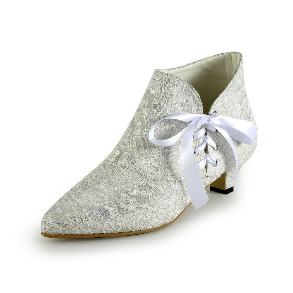 Ivory Kitten Heel Wedding Shoes
 Minitoo Women Kitten Heel Ivory Satin Bridal Wedding Ankle