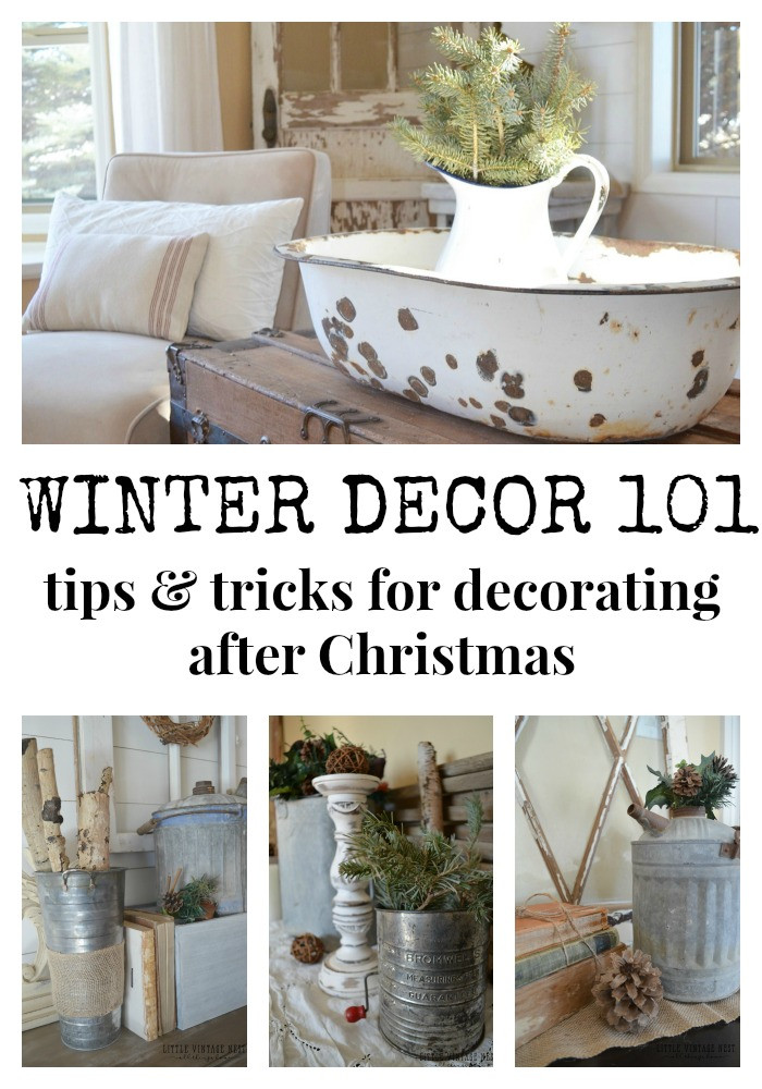 January Home Decorating Ideas
 Winter Decor 101 & Blog Hop Little Vintage Nest