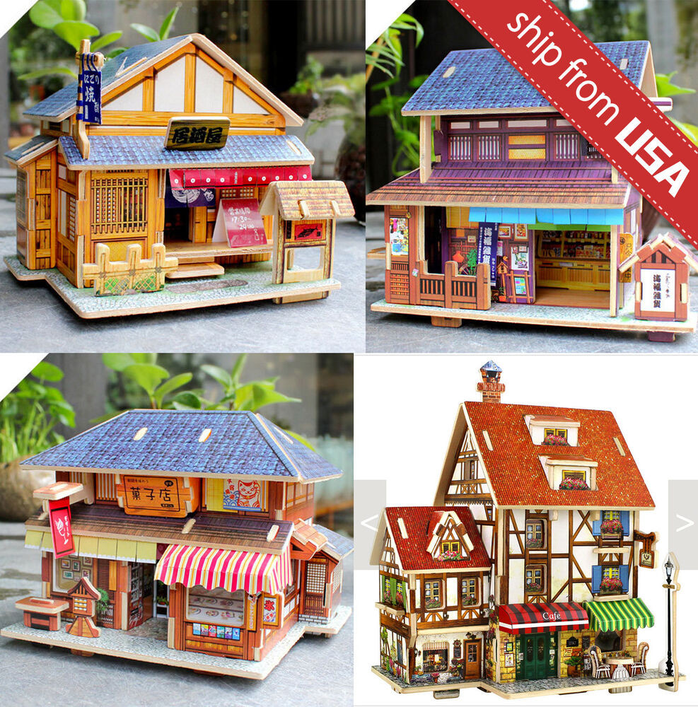 Japan DIY Kit
 Japanese French Wooden House Dollhouse Miniature DIY Kit