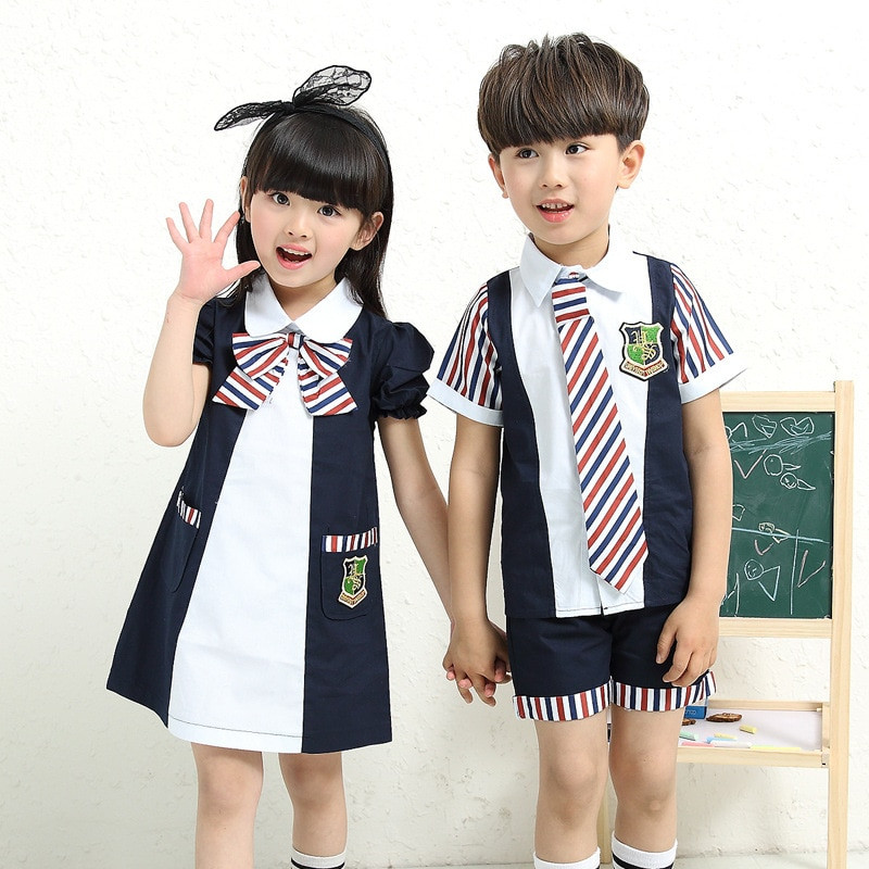 Japanese Kids Fashion
 Kindergarten summer 2017 boys girls short sleeved pupils