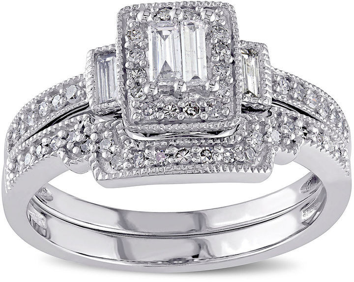 Jcpenney Wedding Rings
 JCPenney MODERN BRIDE 3 8 CT T W Diamond 10K White Gold