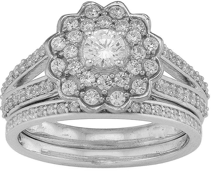 Jcpenney Wedding Rings
 JCPenney MODERN BRIDE 1 CT T W Diamond 10K White Gold