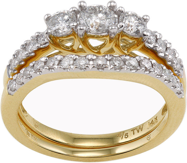 Jcpenney Wedding Rings
 JCPenney MODERN BRIDE 1 CT T W Diamond 3 Stone 14K