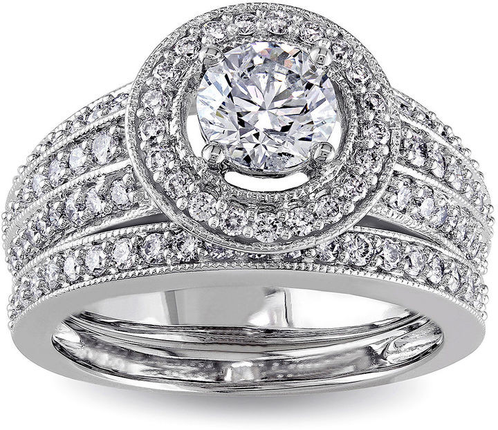 Jcpenney Wedding Rings Sets Lovely Jcpenney Modern Bride 1 Ct T W Diamond 14k White Gold Of Jcpenney Wedding Rings Sets 