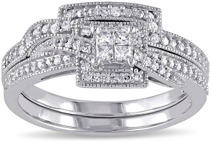 Jcpenney Wedding Rings
 JCPenney MODERN BRIDE 1 3 CT T W Diamond 10K White Gold