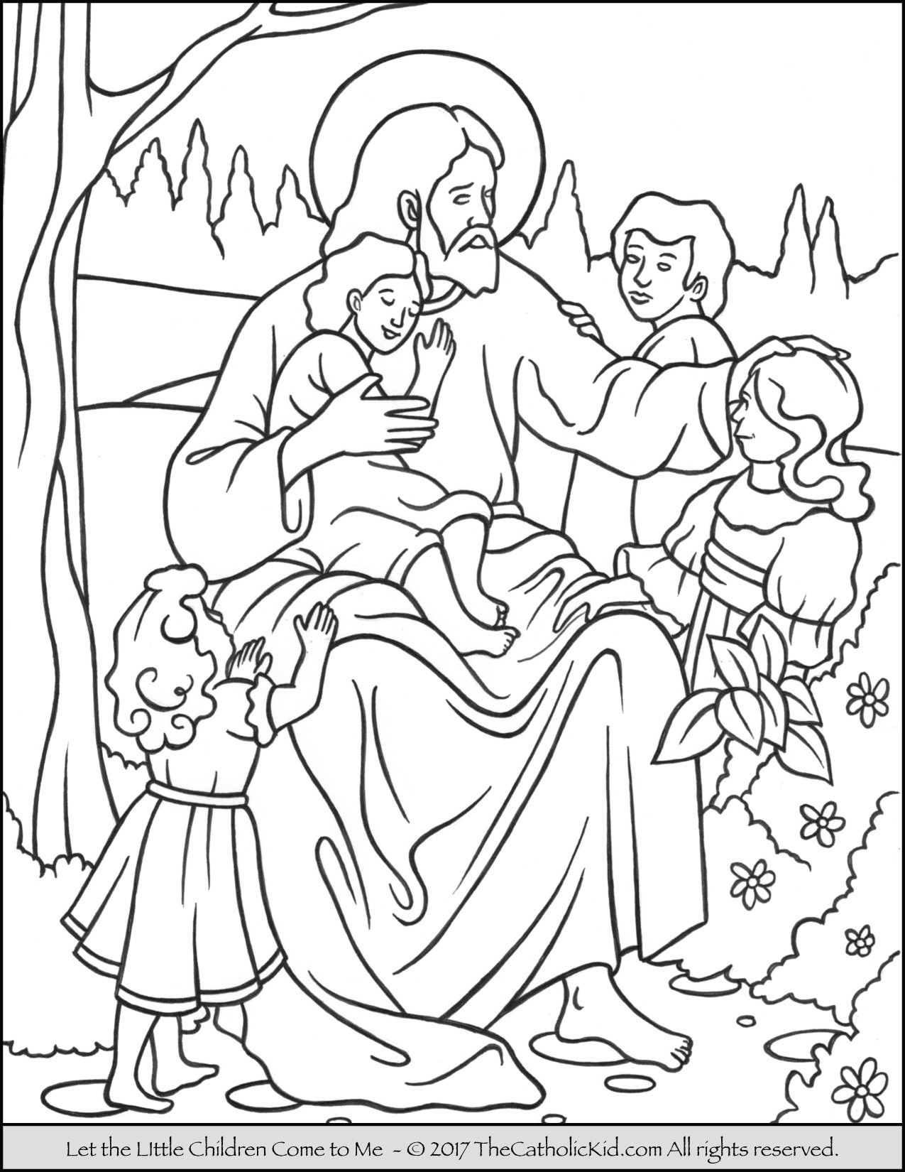 Jesus Coloring Pages For Kids
 Jesus Let the Little Children e to Me Coloring Page