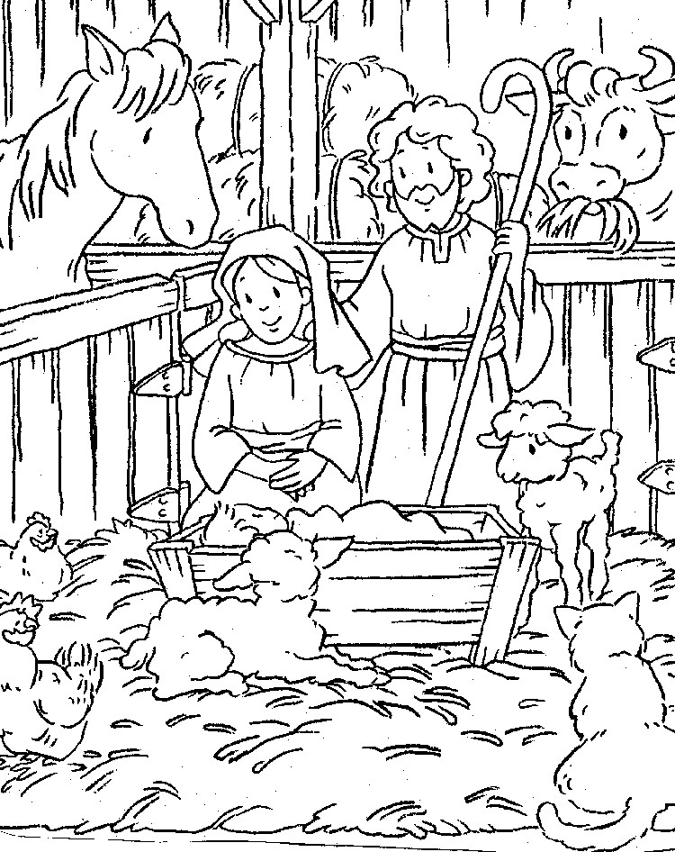 Jesus Coloring Pages For Kids
 Birth of Jesus Coloring Pages For Children