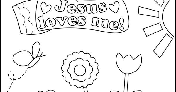Jesus Loves Me Coloring Pages Printables
 coloring sheet jesus loves me girl