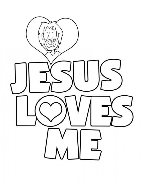 Jesus Loves Me Coloring Pages Printables
 Jesus Loves Me Coloring Sheet Invitation Templates