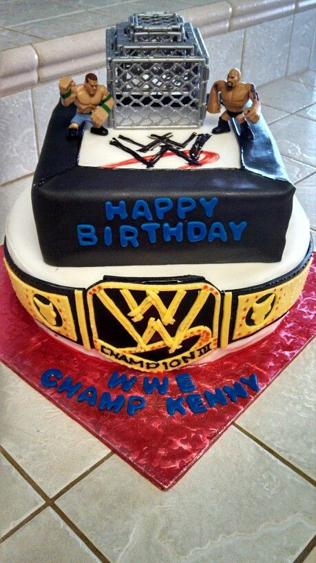 John Cena Birthday Cake
 WWE cake for a friends son third birthday The Rock and