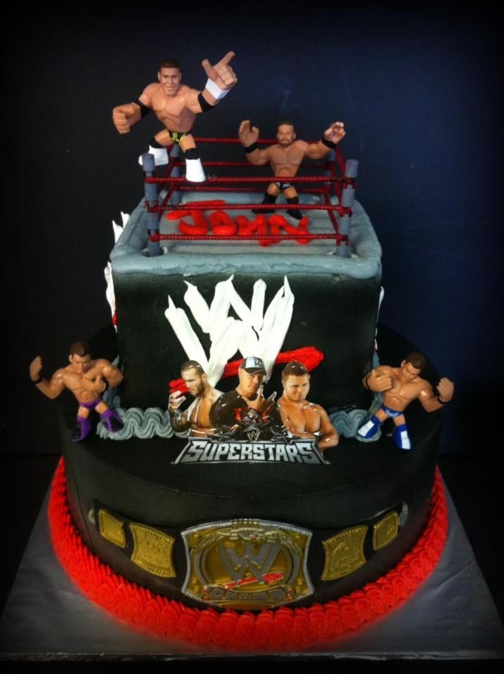 John Cena Birthday Cake
 Wrestling cake Cake Pinterest